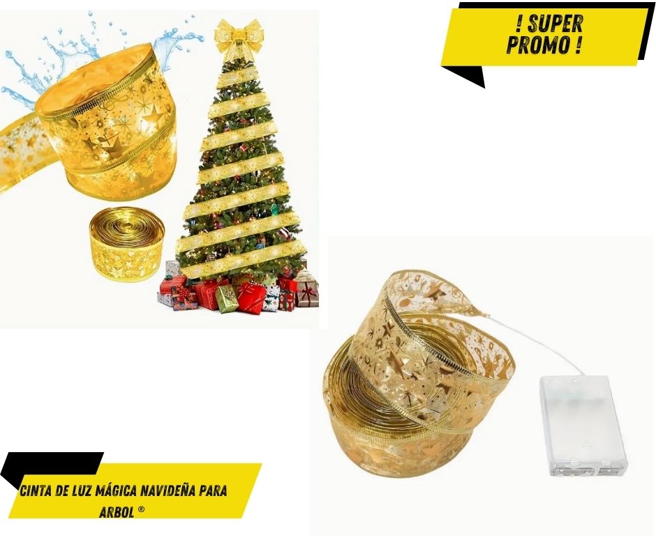 Cinta de Luz Mágica Navideña para arbol